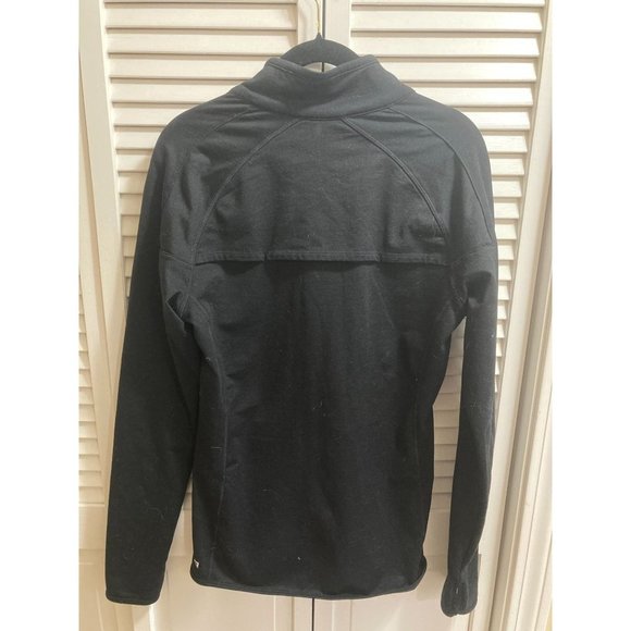 Fabletics Size M Black Zip Up Mock Neck Performance Compression Running Jacket - Picture 2 of 4